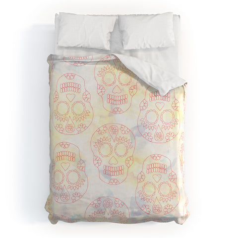 Hello Sayang Nothing Dull About Skulls Duvet Cover