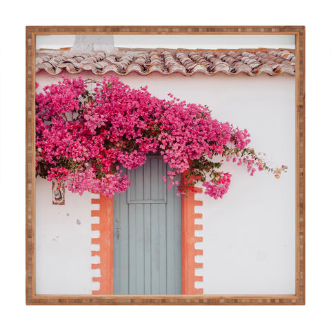 Hello Twiggs Pink Bougainvillea Door Square Tray