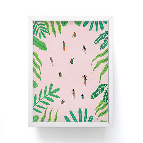 Helo Birdie Green swimsuit Framed Mini Art Print