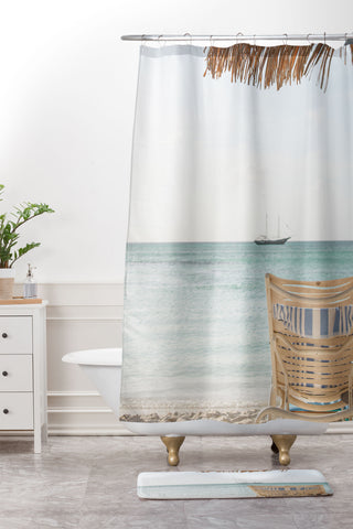 Henrike Schenk - Travel Photography Summer Holiday Beach Photo Aruba Island Ocean View Shower Curtain And Mat