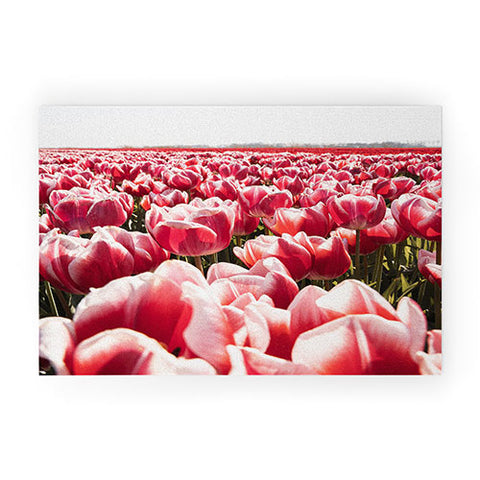 Henrike Schenk - Travel Photography Tulip Field In Holland Floral Welcome Mat