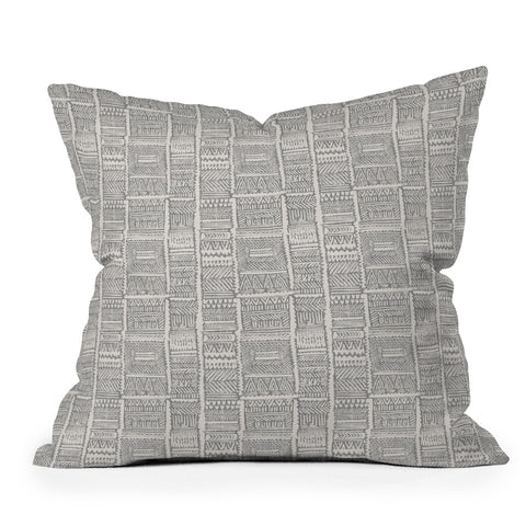 Holli Zollinger ALMAH GRASSCLOTH GREY Outdoor Throw Pillow