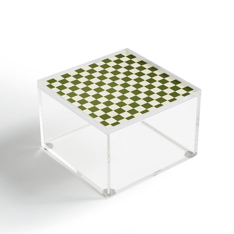 Holli Zollinger DESERT CHECKER OLIVE Acrylic Box