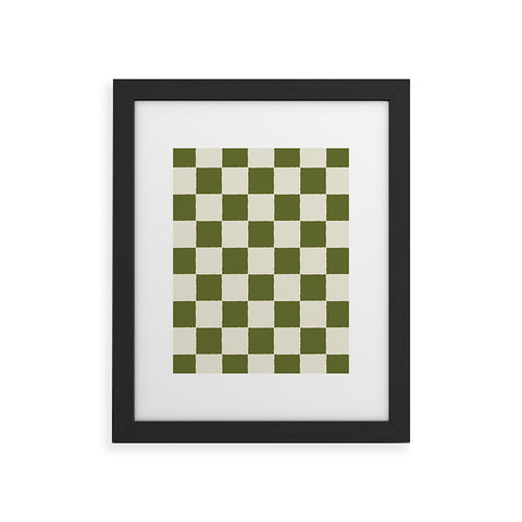 Holli Zollinger DESERT CHECKER OLIVE Framed Art Print