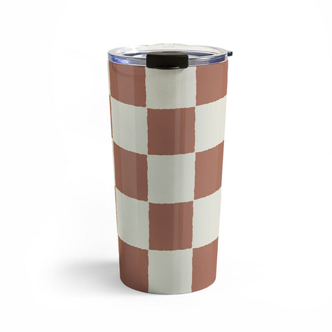 Holli Zollinger MAYA CHECKER CLAY Travel Mug