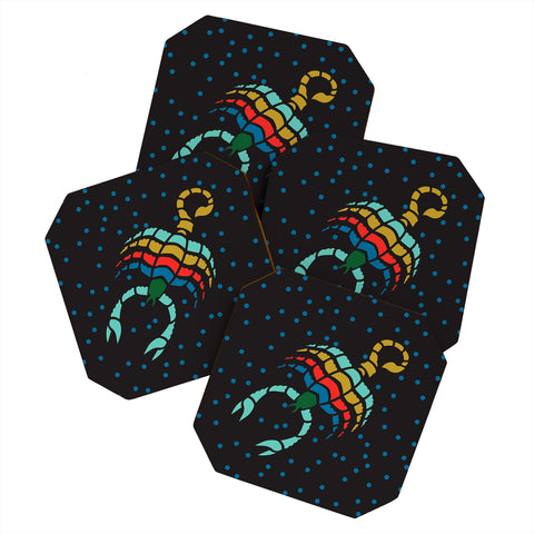 Holli Zollinger ZODIAC SCORPIO Coaster Set