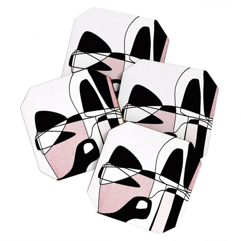 Irena Orlov Abstract Line Art 22 Coaster Set