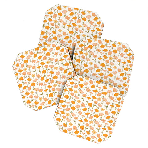 Iveta Abolina California Poppy Coaster Set