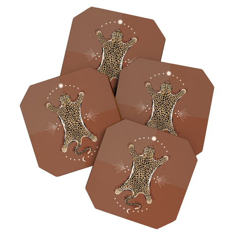 Iveta Abolina Celestial Cheetah Coaster Set