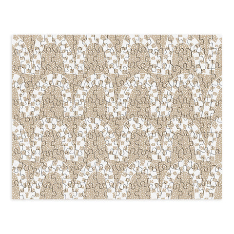 Iveta Abolina Checker Arches White Beige Puzzle