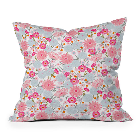 Iveta Abolina Fuchsia Bloom Outdoor Throw Pillow