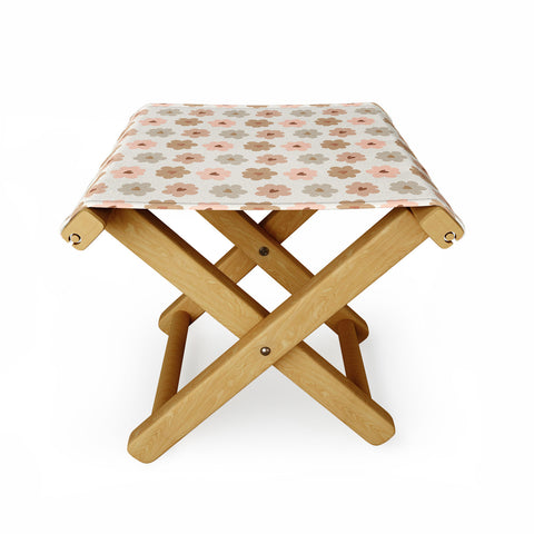 Iveta Abolina Heart Daisies Cream Folding Stool