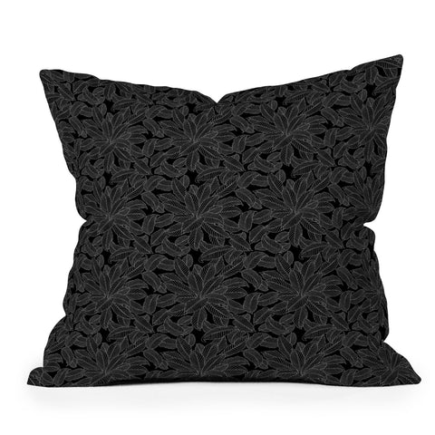 Iveta Abolina Melisande Line Black and White Outdoor Throw Pillow