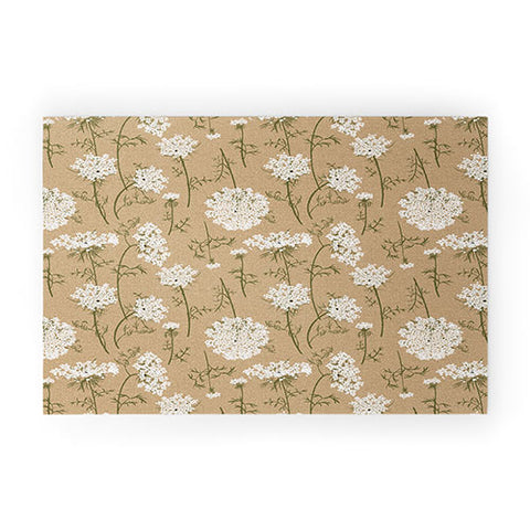 Iveta Abolina Queen Anne Lace Mustard Welcome Mat