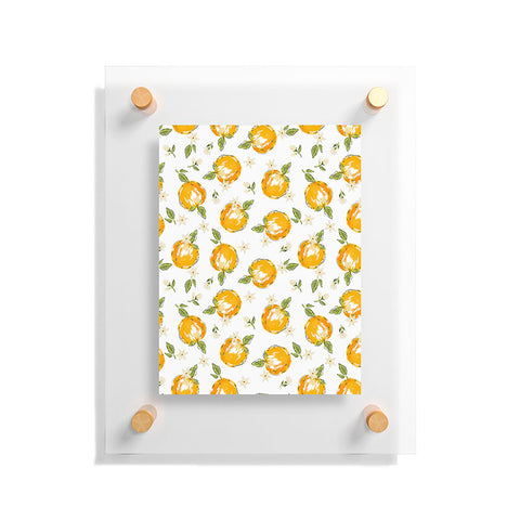 Iveta Abolina Tossed Oranges on White Floating Acrylic Print