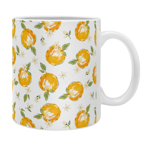 Iveta Abolina Tossed Oranges on White Coffee Mug