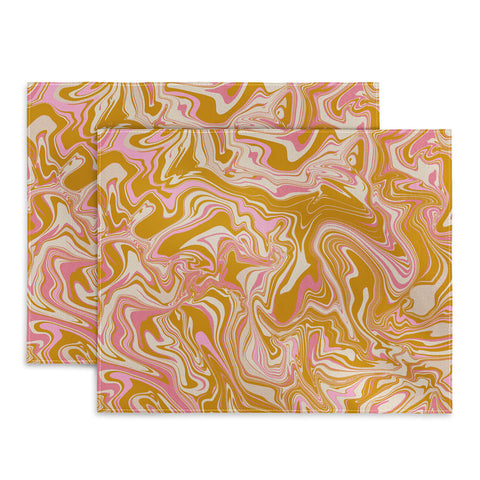 Jacqueline Maldonado Groovy Marble Pink Ochre Placemat