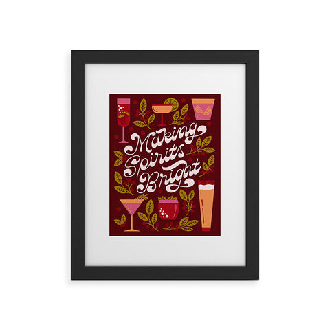 Jessica Molina Making Spirits Bright Holiday Framed Art Print