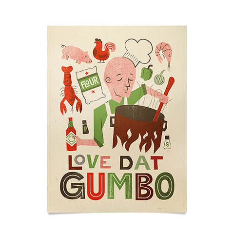 Jude Landry Love Dat Gumbo Poster