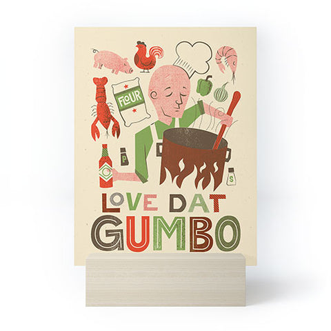 Jude Landry Love Dat Gumbo Mini Art Print