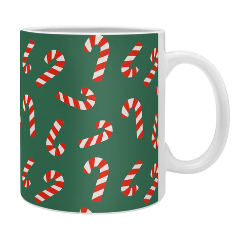 Lathe & Quill Candy Canes Green Coffee Mug