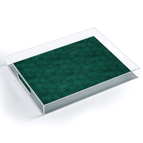 Lathe & Quill Emerald Scraped Texture Acrylic Tray