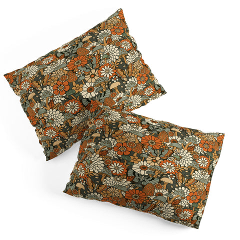 Lathe & Quill Mushroom Butterfly Garden Pillow Shams