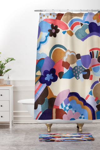 Laura Fedorowicz Blossoms Shower Curtain And Mat