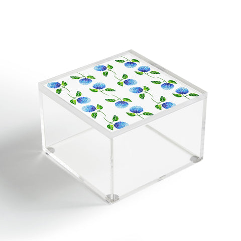 Laura Trevey Blue Hydrangea Bloom Acrylic Box