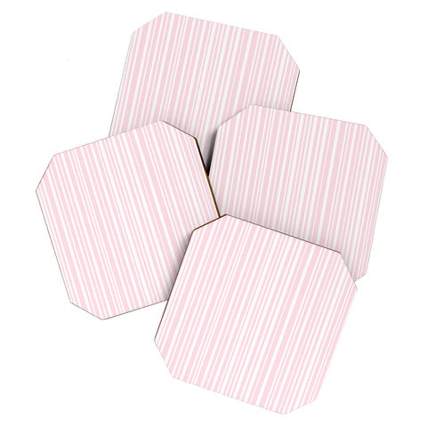 Lisa Argyropoulos Soft Blush Stripes Coaster Set