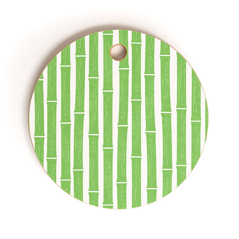 Little Arrow Design Co bamboo bright green Cutting Board Round