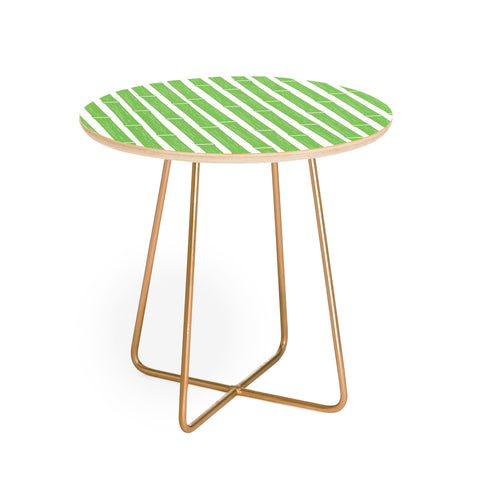 Little Arrow Design Co bamboo bright green Round Side Table