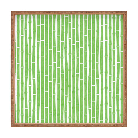 Little Arrow Design Co bamboo bright green Square Tray