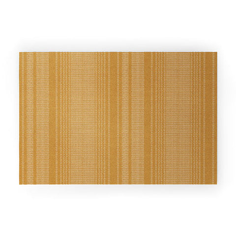 Little Arrow Design Co morse stripe ochre Welcome Mat