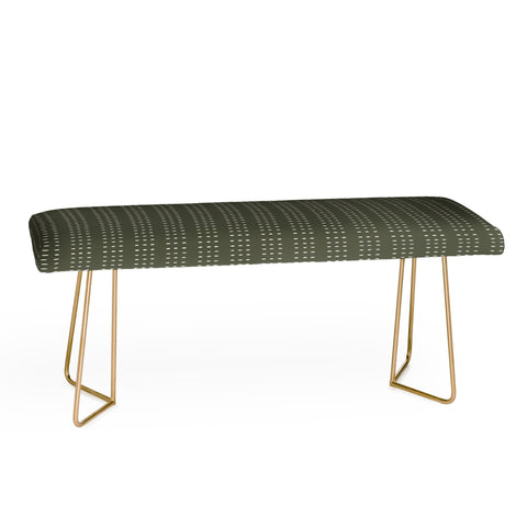 Little Arrow Design Co vert triple dash olive Bench