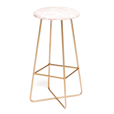 Little Arrow Design Co zebras in pink Bar Stool