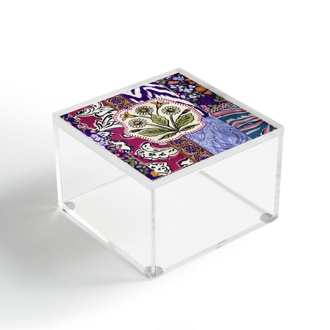 LouBruzzoni Boho Floral Patch Acrylic Box