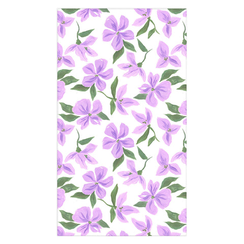 LouBruzzoni Lilac gouache flowers Tablecloth