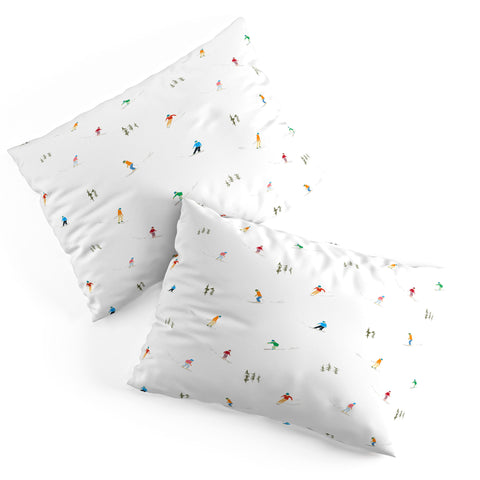 Lyman Creative Co Mountain Skiers Pattern Pillow Shams