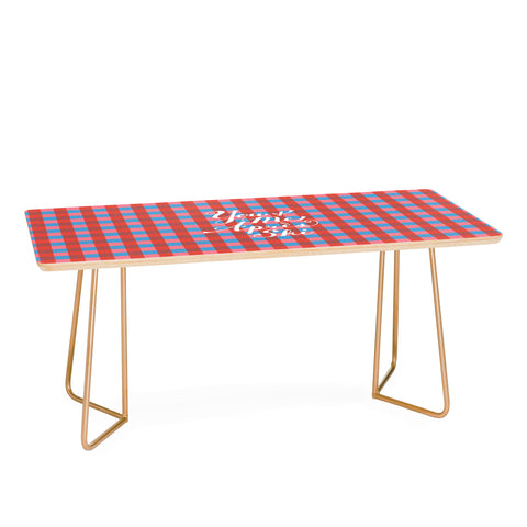 Lyman Creative Co You and Me Apres Ski in Plaid Coffee Table