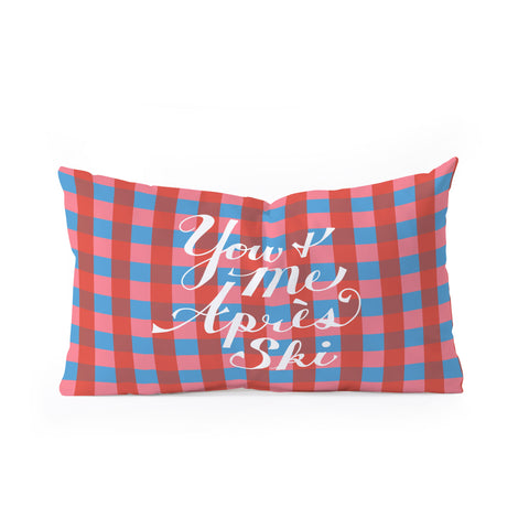 Lyman Creative Co You and Me Apres Ski in Plaid Oblong Throw Pillow