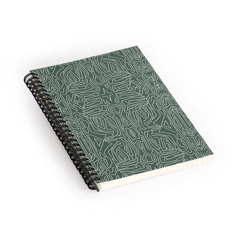 Marta Barragan Camarasa Abstract pattern linear stroke Spiral Notebook