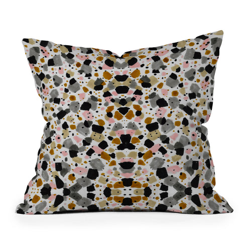 Marta Barragan Camarasa Abstract terrazzo pattern I Outdoor Throw Pillow