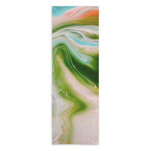 Marta Barragan Camarasa Abstract watercolor marble I Yoga Towel