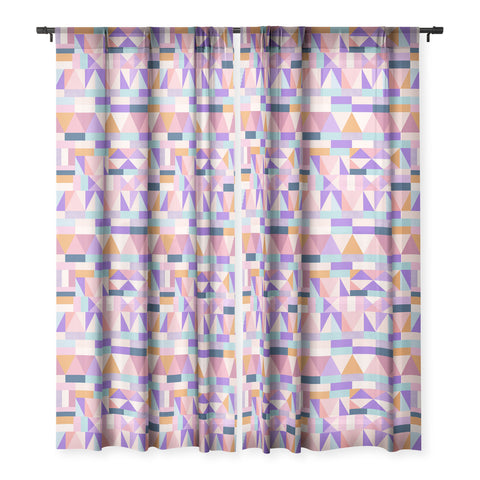 Marta Barragan Camarasa Colorful geometric shapes PT Sheer Window Curtain