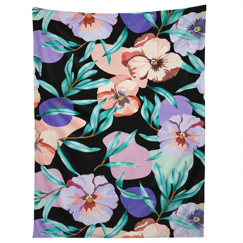 Marta Barragan Camarasa Dark nice tropical garden B Tapestry