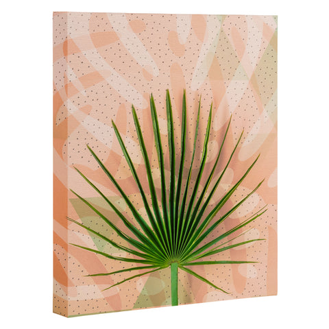 Marta Barragan Camarasa Leaf tropical pastel Art Canvas