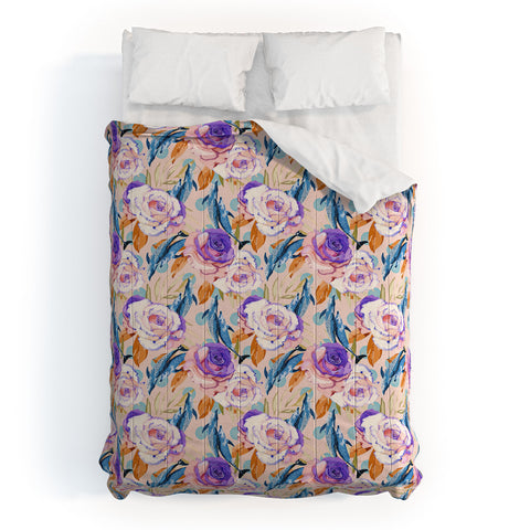 Marta Barragan Camarasa Mini dolphins in the florals P Comforter