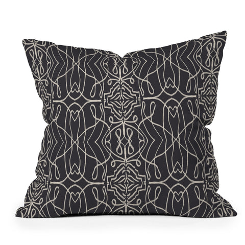 Marta Barragan Camarasa Mosaic Strokes Line Art II Outdoor Throw Pillow