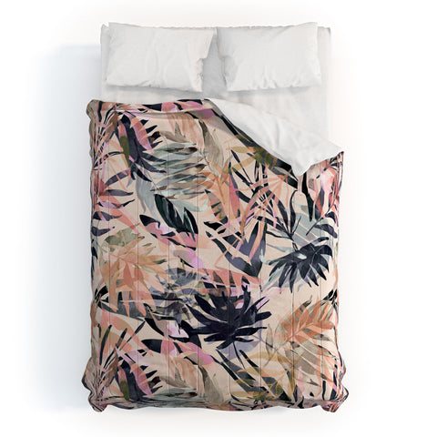 Marta Barragan Camarasa Palms leaf colorful paint PB Comforter